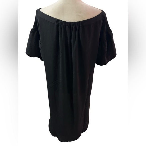 Patrizia Luca Milano Black Off-Shoulder Asymmetrical blouse Top S/M - Picture 4 of 5